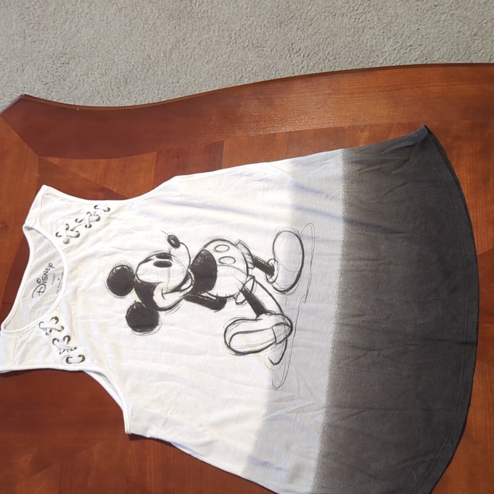 Disney MICKEY MOUSE White/Grey tank top women's size Medium